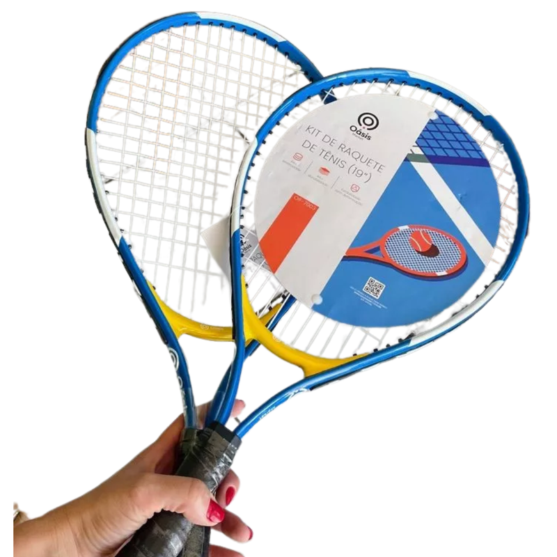 Kit de Tênis Kids | 2 Raquetes + Bola + Spinny