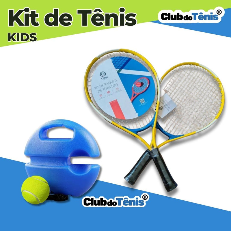 Kit de Tênis Kids | 2 Raquetes + Bola + Spinny