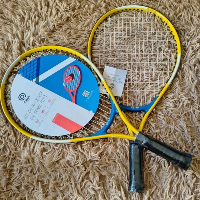 Kit de Tênis Kids | 2 Raquetes + Bola + Spinny