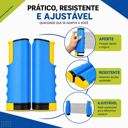 Kit RedeFlex - 1 Rede, 2 Raquetes, 6 Bolinhas e 1 Case