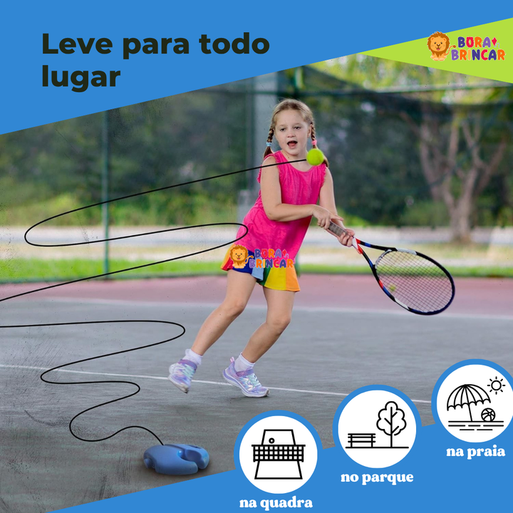 Club do tenis - SPINNY  - Evolua 10x mais rápido!
Seu Parceiro de Treino em Qualquer Lugar!
Cansado de depender de parceiros que sempre desmarcam ou de quadras sempre ocupadas? Com o Spinny da loja bora brincar, você tem a liberdade de treinar quando e onde quiser. 
Treine Sozinho: Não dependa mais de parceiros ou horários de quadra. Seu treino, suas regras.
Aprimore Suas Habilidades: Melhore sua técnica, reflexos e coordenação com prática consistente.
Versatilidade Total: Ideal para todos os níveis, do ini