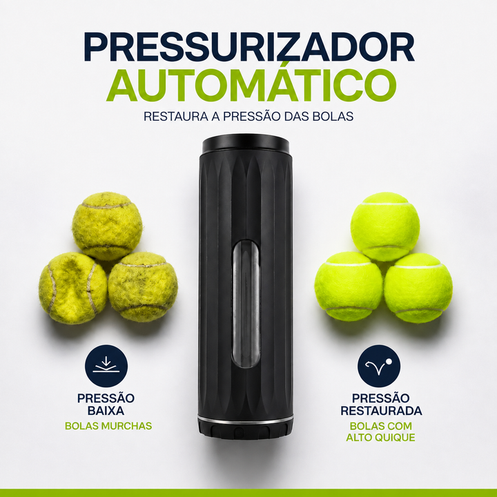 Pressurizador Automático - Restaure suas bolas de Tênis e de Padel